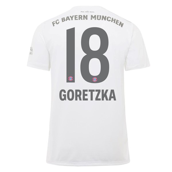 Trikot Bayern München NO.18 Goretzka Auswarts 2019-20 Weiß Fussballtrikots Günstig
